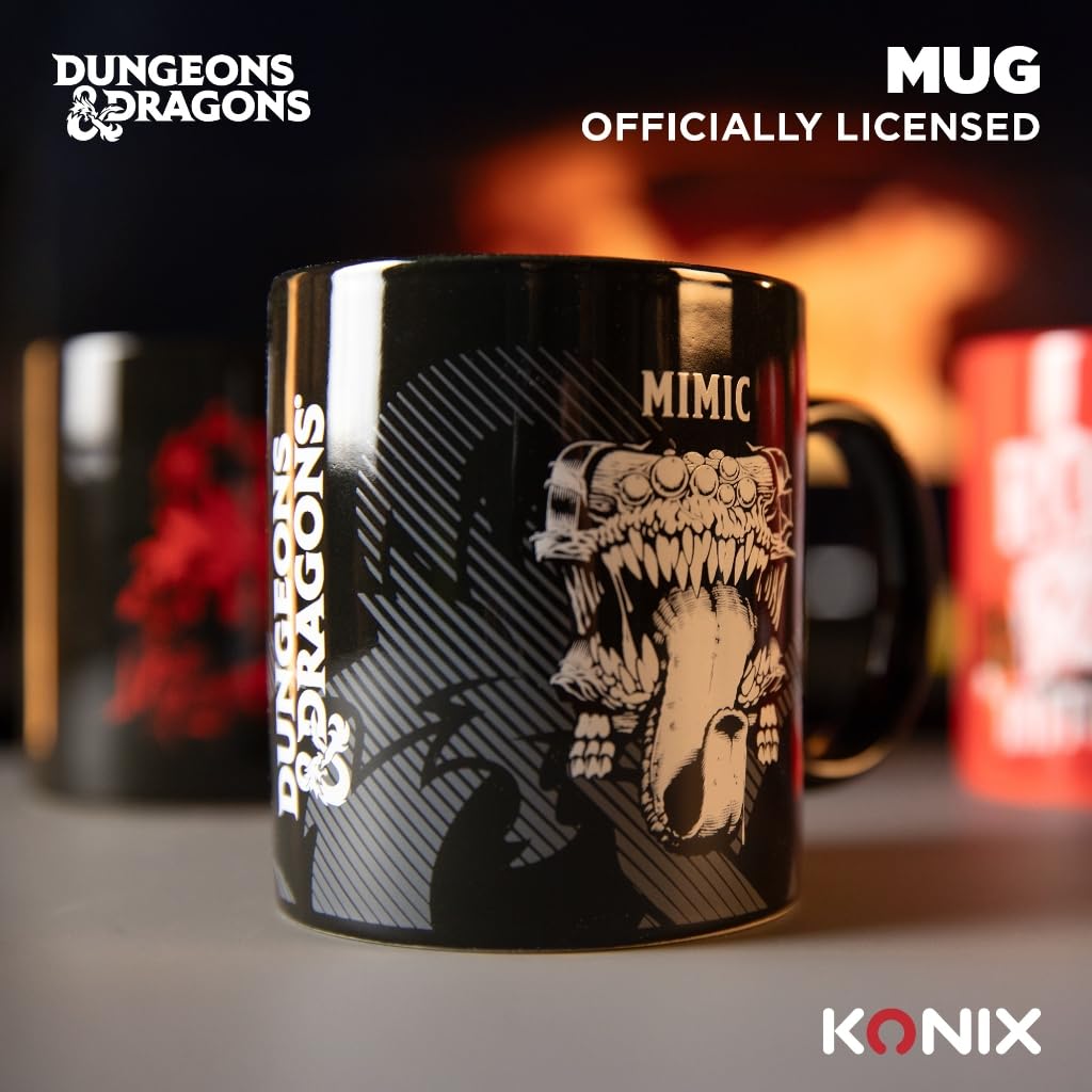 Konix Dungeons & Dragons Mimic Tazza 320 ml Ceramica Nero