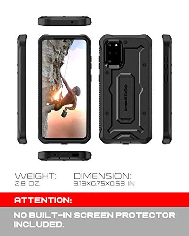 Redpepper Galaxy S20 Plus cover nera con kickstand antishock