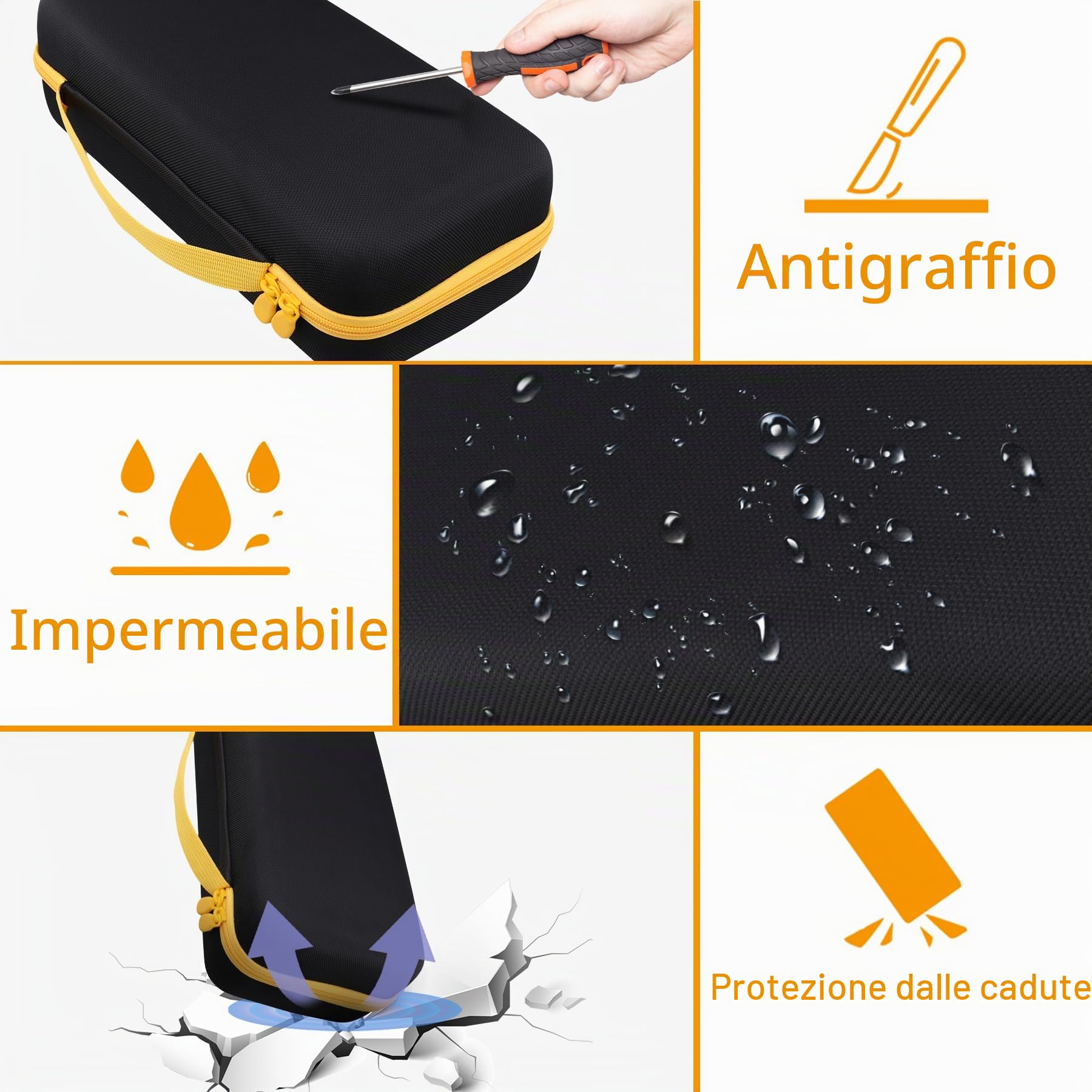 Aenllosi Tool Case Fanttik Slim V8 custodia rigida nero EVA