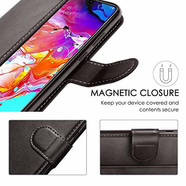 Redpepper Galaxy A70 Cover Portafoglio Pelle con Stand