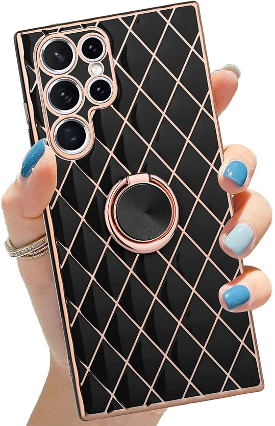 Redpepper Galaxy S22 Ultra cover glitter con anello