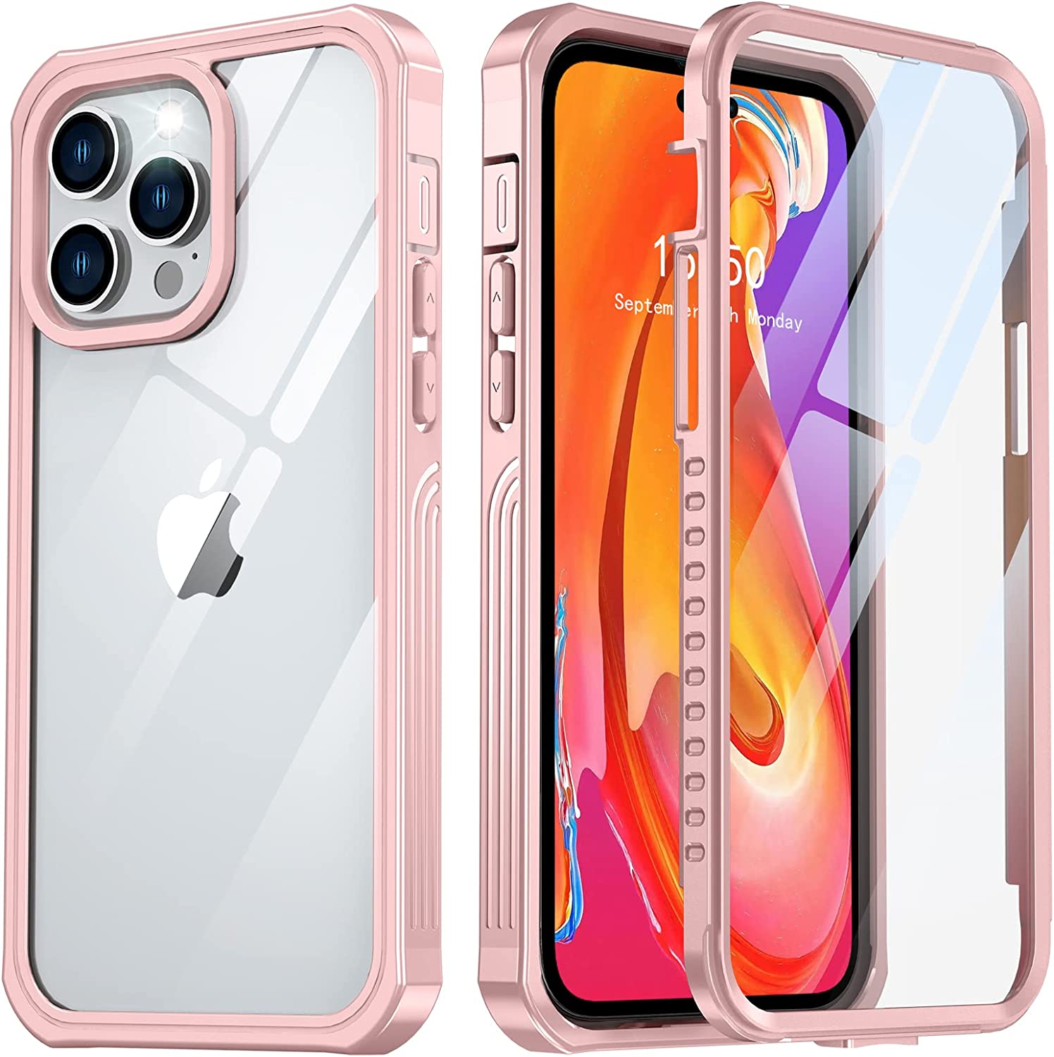 Redpepper Apple Cases 14 Pro Max Bumper Cover vetro nera 6.7