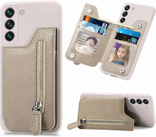 Redpepper S23 Plus cover wallet pelle porta carte nero