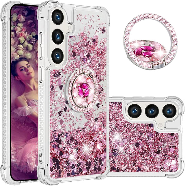Redpepper Galaxy Cases S25 Plus Cover liquida oro rosa