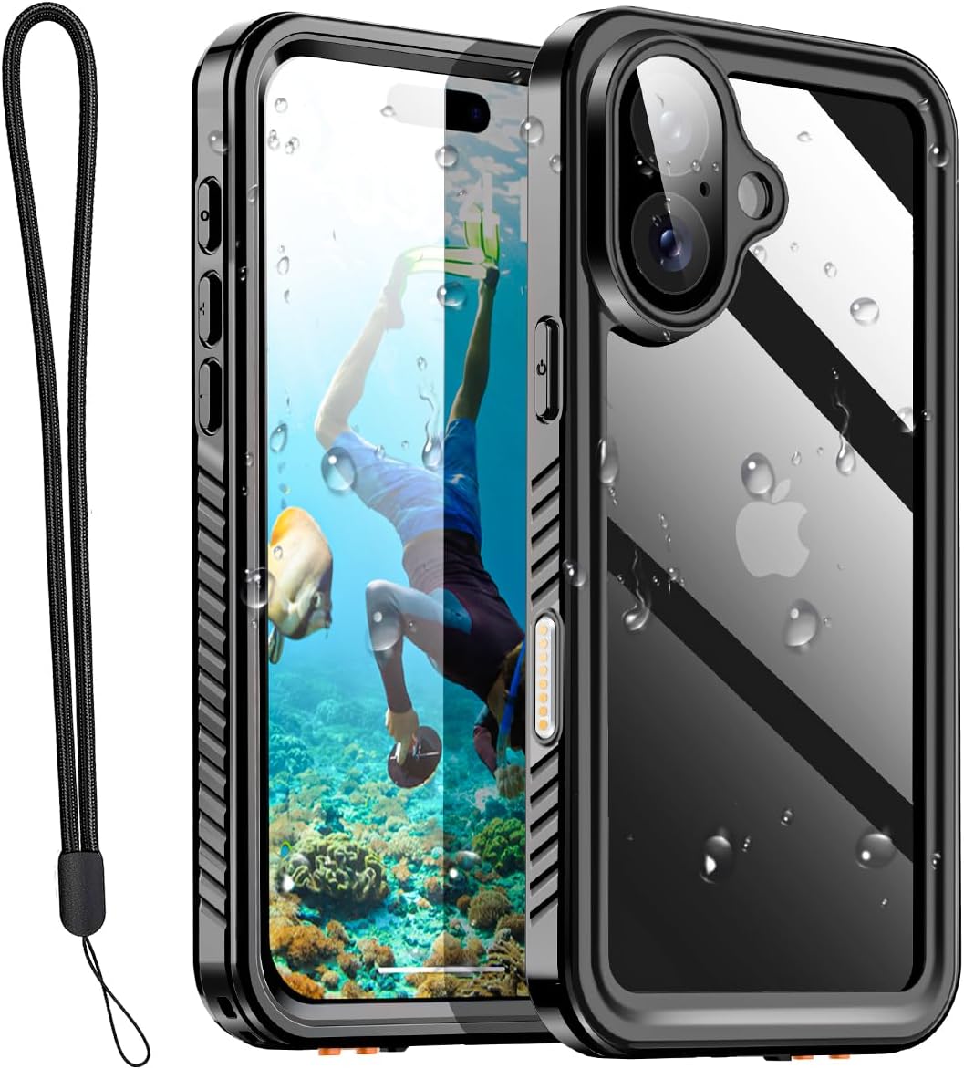 Redpepper iPhone 17 Cover Impermeabile con schermo integrato nera