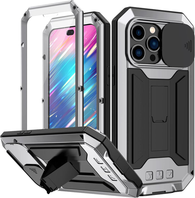 Redpepper iPhone 14 Pro Cover Alluminio con Cavalletto