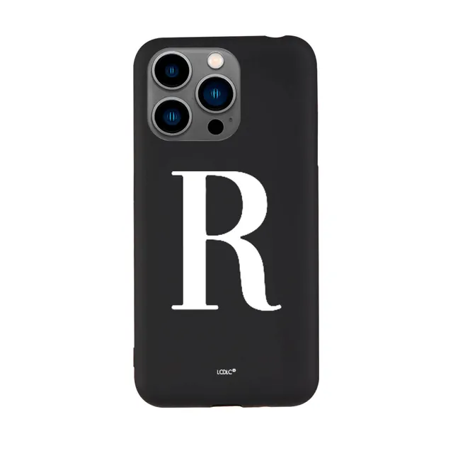 La Casa de las Carcasas Personalizzate iPhone 15 Pro custodia nero iniziale