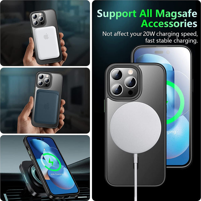 Redpepper iPhone 14 Pro Custodia Sottile Nera Opaca Antiurto