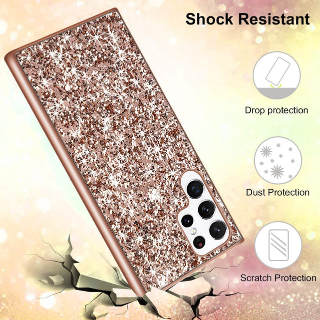 Redpepper Galaxy S22 Ultra Cover Glitter Slim Antiurto