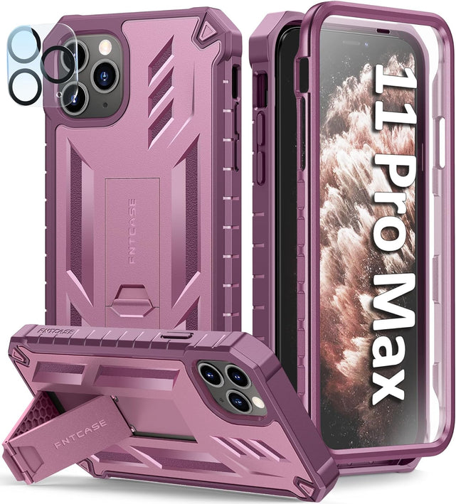 Redpepper iPhone 11 Pro Max Cover Corazzata Nera con Vetro