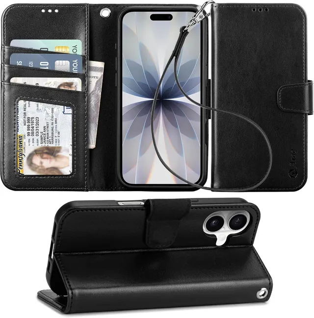 Redpepper Apple Cases iPhone 17 Wallet Flip Cover con cordino carte