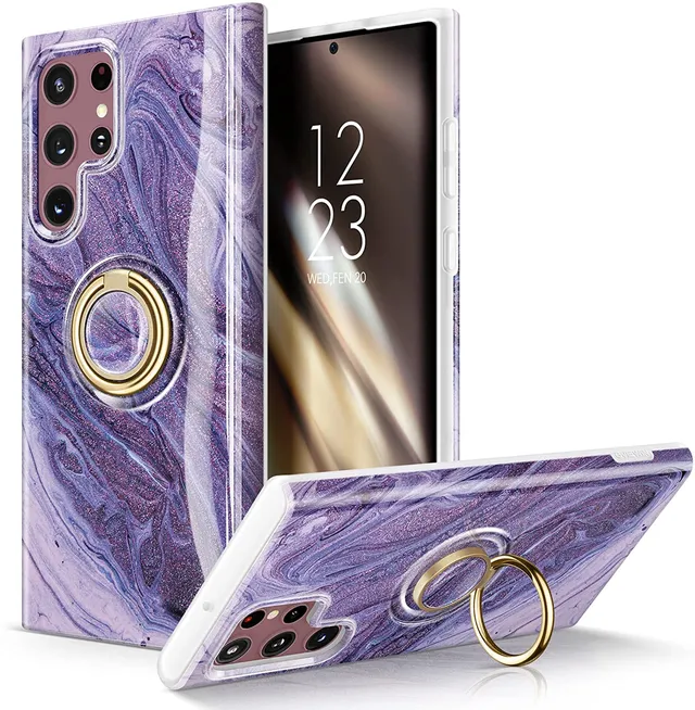 Redpepper Galaxy Cases S22 Ultra cover marmo con anello