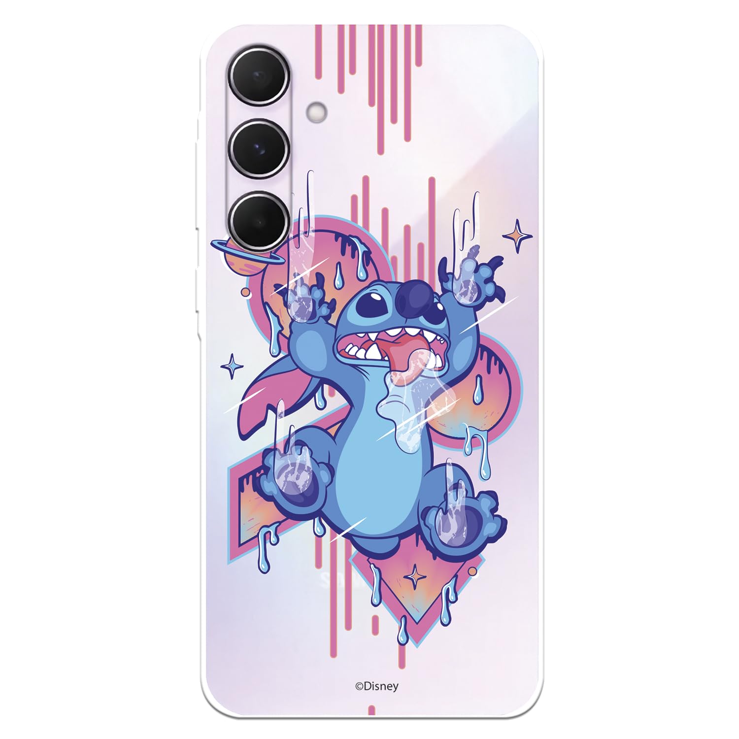 Licenze Ufficiali Galaxy A55 cover Snoopy Strisce silicone