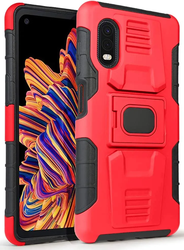 Redpepper Galaxy XCover Pro Custodia Rugged Nera Stand