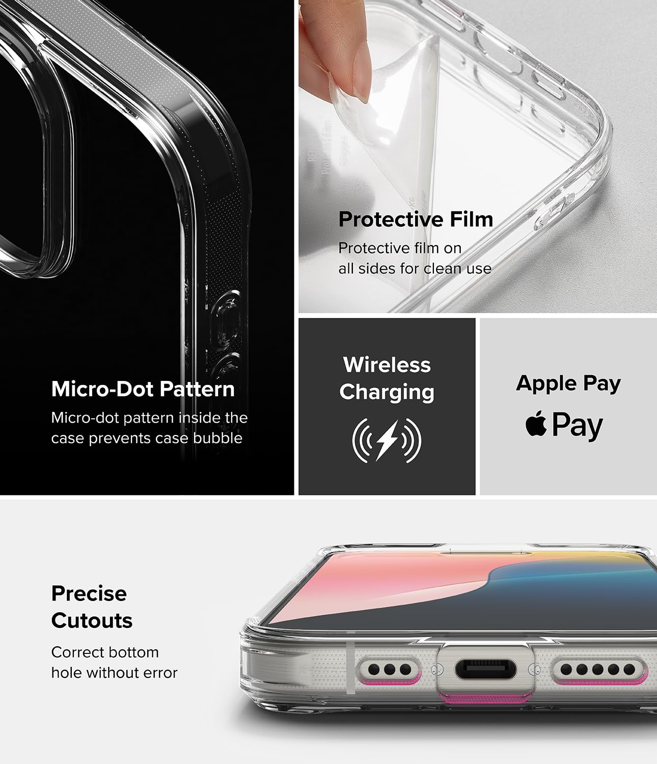 Ringke Fusion Cover iPhone 16 Pro Max Trasparente Clear Antishock