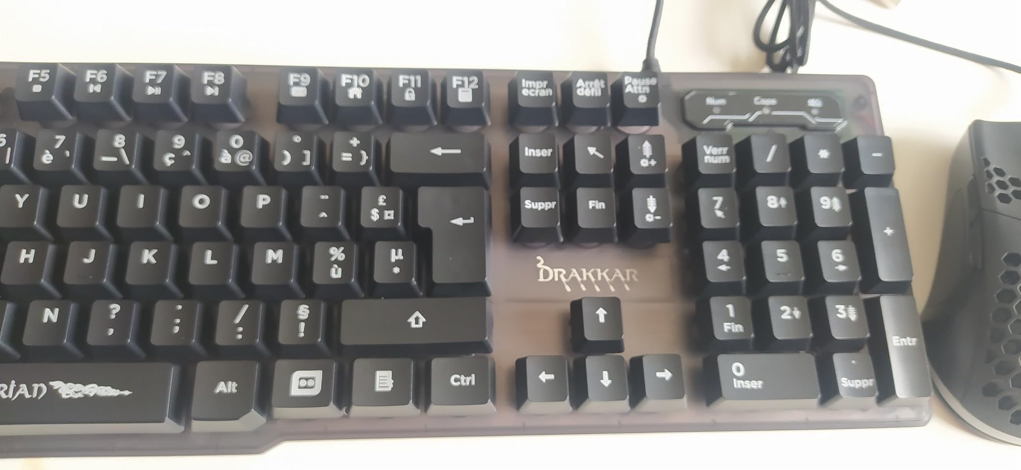 Konix Drakkar Barbarian set gaming PC tastiera AZERTY LED