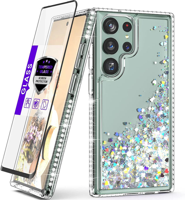 Redpepper Galaxy S23 Ultra cover glitter liquida brillantini