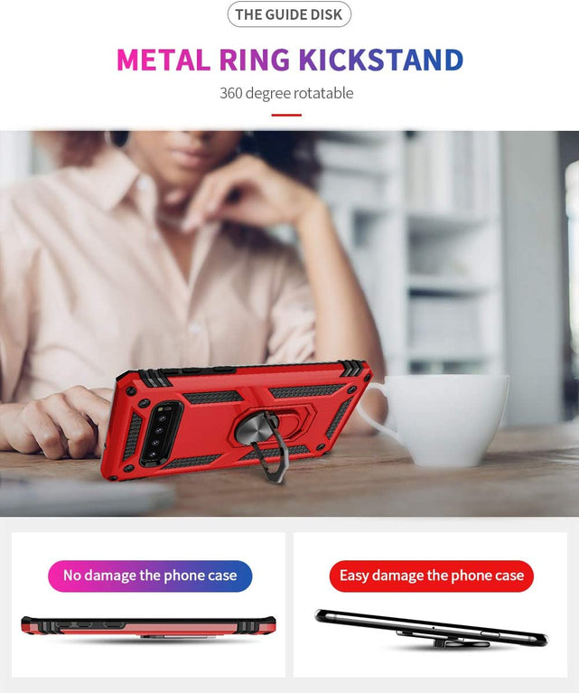 Redpepper Galaxy S10e custodia ring antishock nera