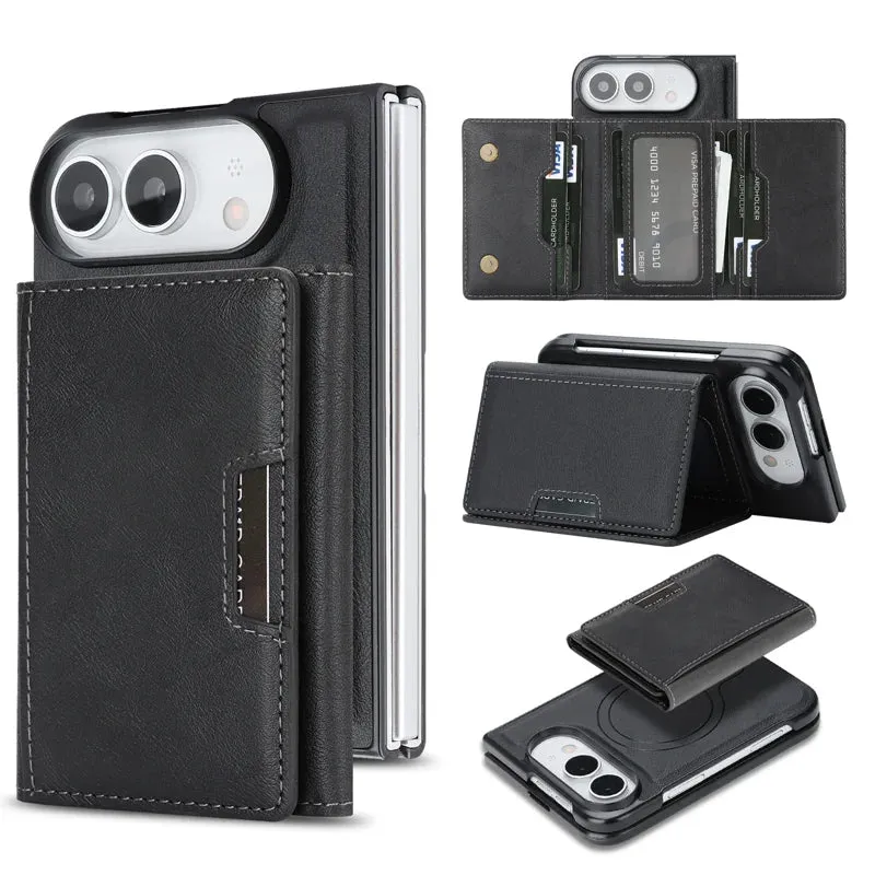 Redpepper iPhone Fold custodia magnetica pelle nero porta carte