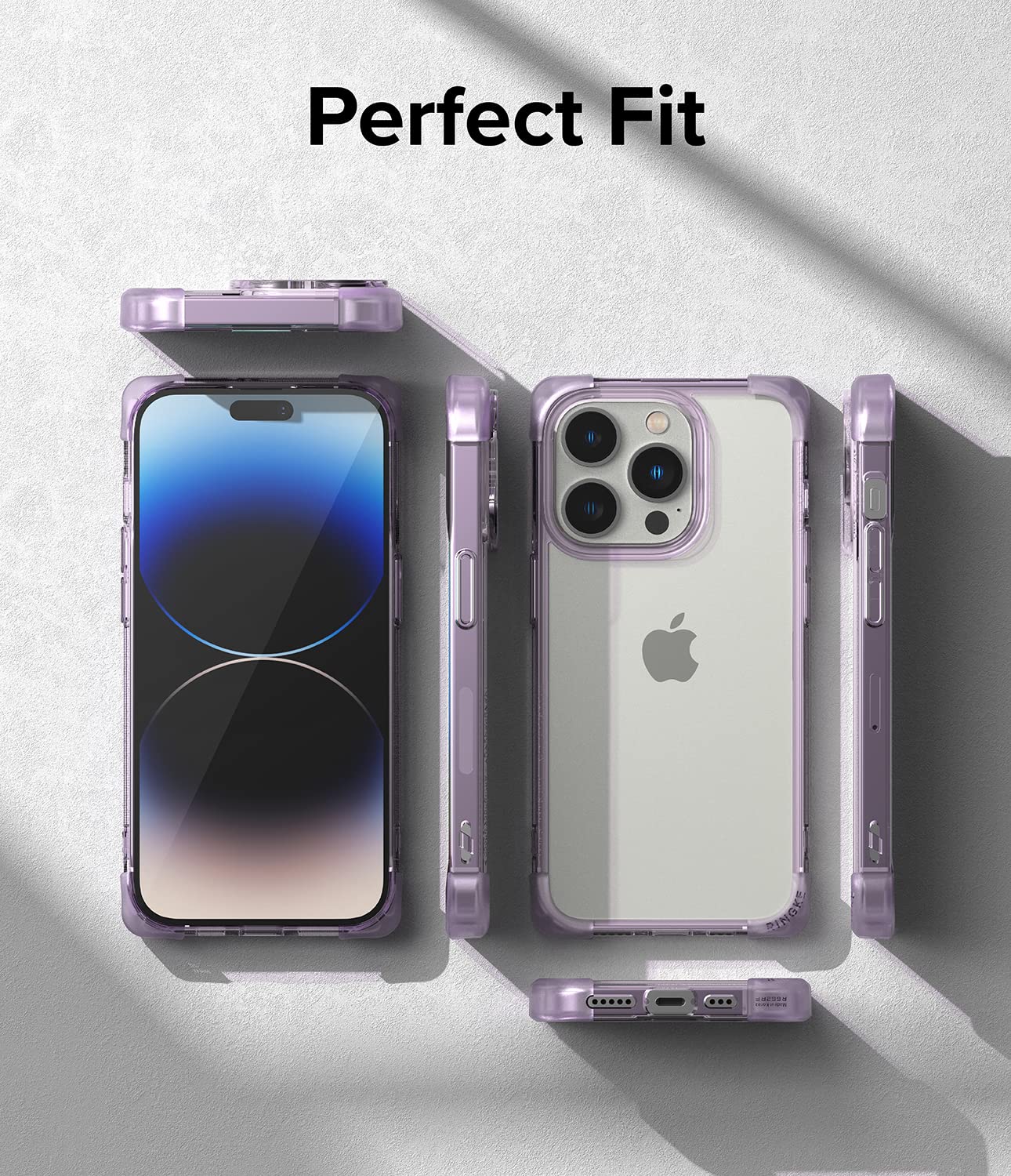 Ringke Fusion Bumper Cover iPhone 14 Pro Trasparente Viola