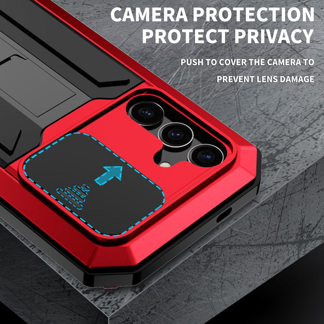 Redpepper Galaxy S25 Plus Custodia Metallo Gorilla Glass Nera