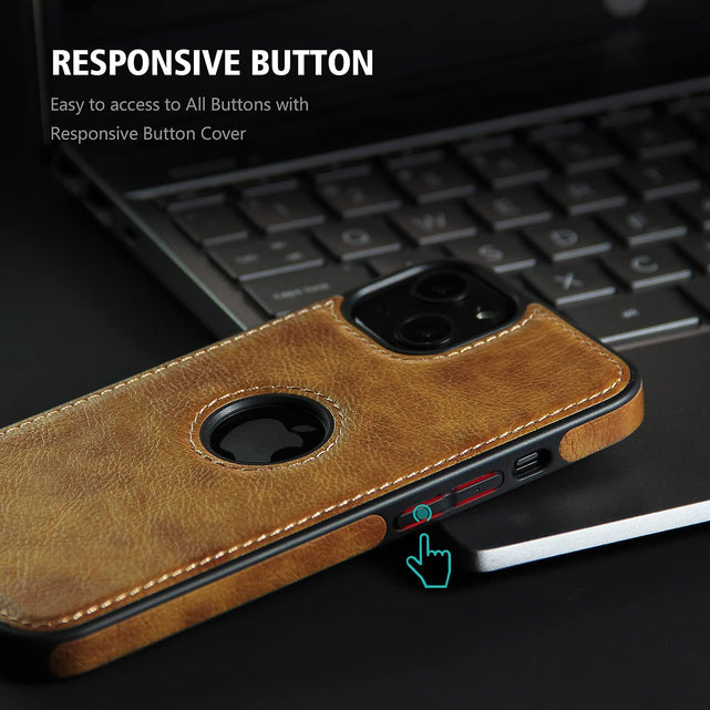 Redpepper iPhone 13 Mini cover pelle slim logo a vista