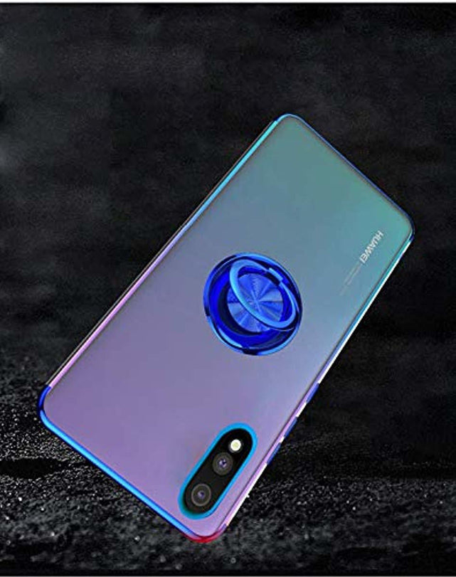 Redpepper Galaxy A70 Cover Trasparente Blu con Anello