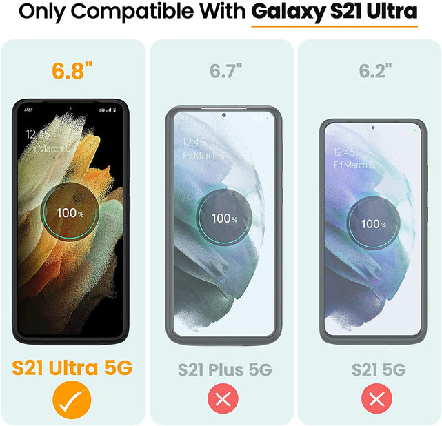 Redpepper Galaxy Cases S21 Ultra Cover Batteria 4700mAh Nera