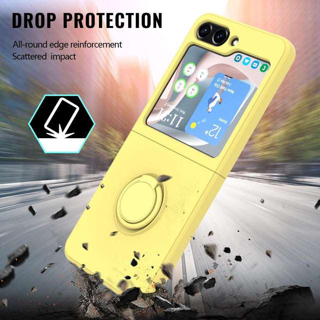 Redpepper Galaxy Z Flip 5 cover gialla morbida con stand