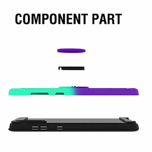 Redpepper Galaxy A70 Cover Anello Menta Viola con Pellicola