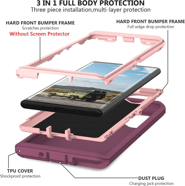 Redpepper Note 10 Plus Cover Rosa Viola Antishock