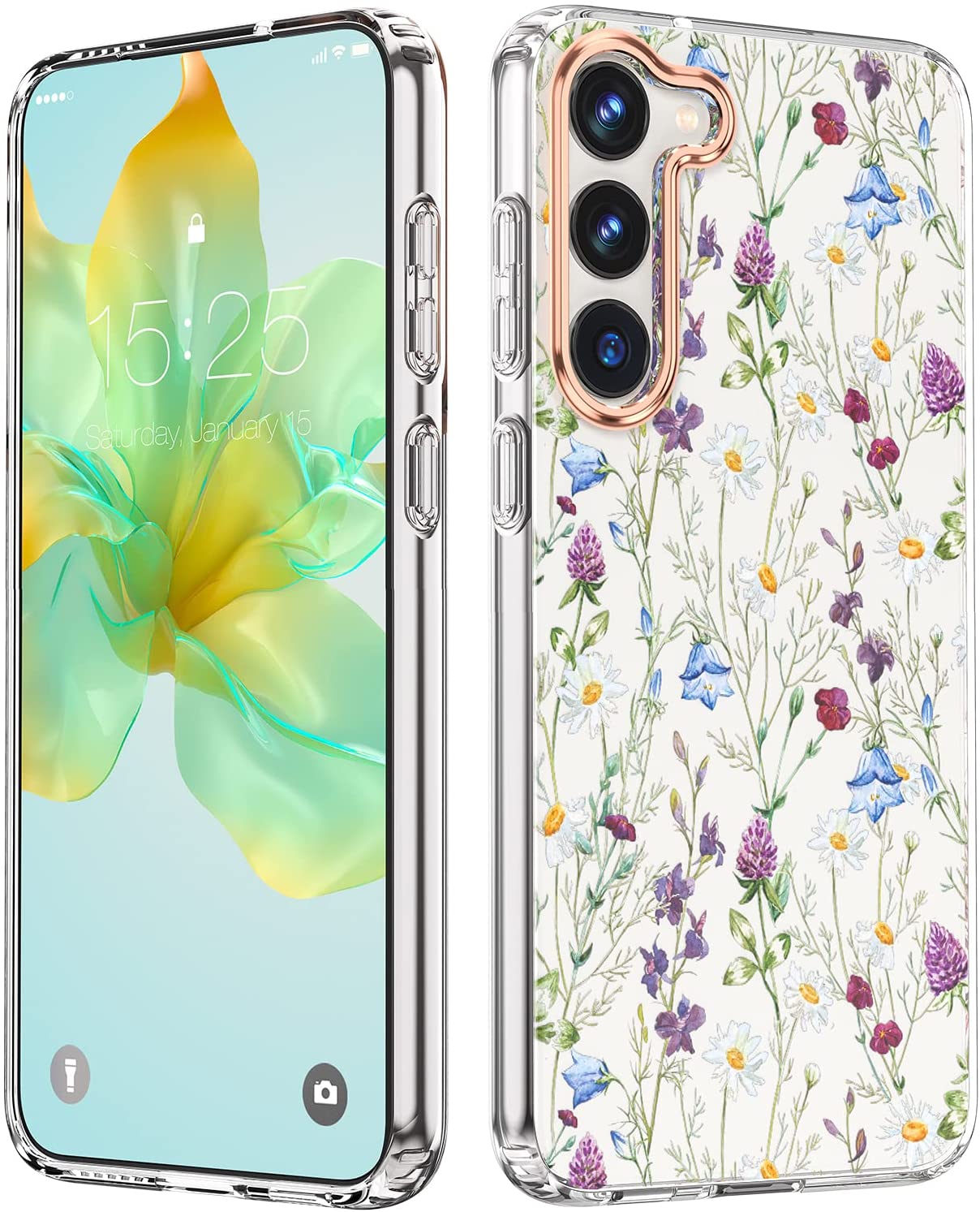 Redpepper Galaxy Cases cover S23 6,1" fiori anti impronta