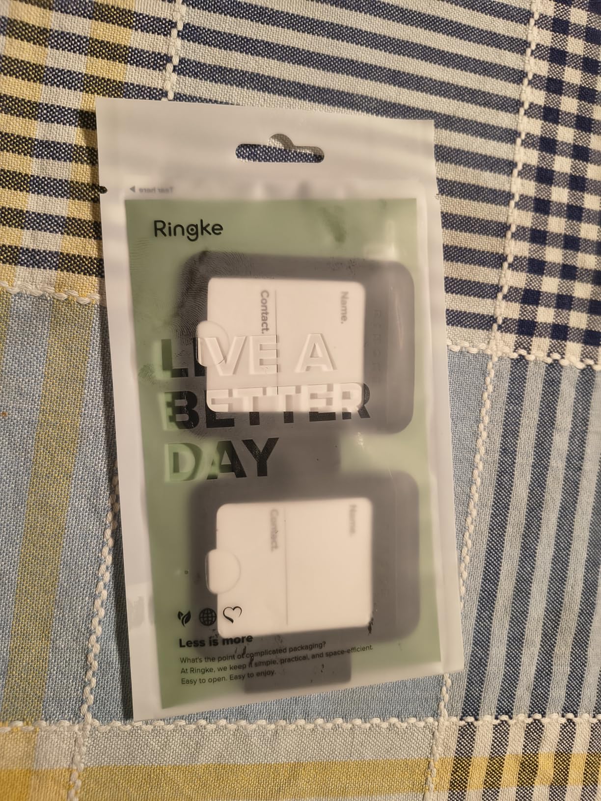 Ringke Name Tag Pen Holder M portapenne adesivo ecopelle nero