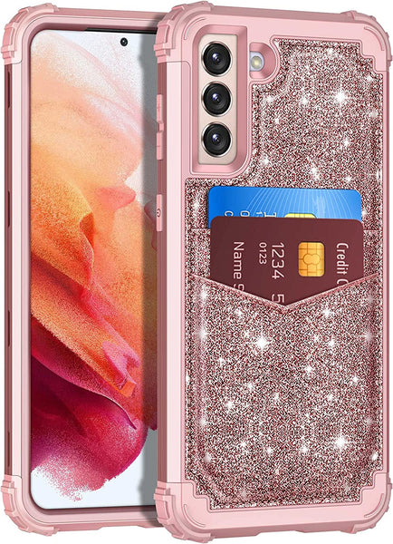 Redpepper Galaxy S21 Plus Custodia Glitter Porta Carte