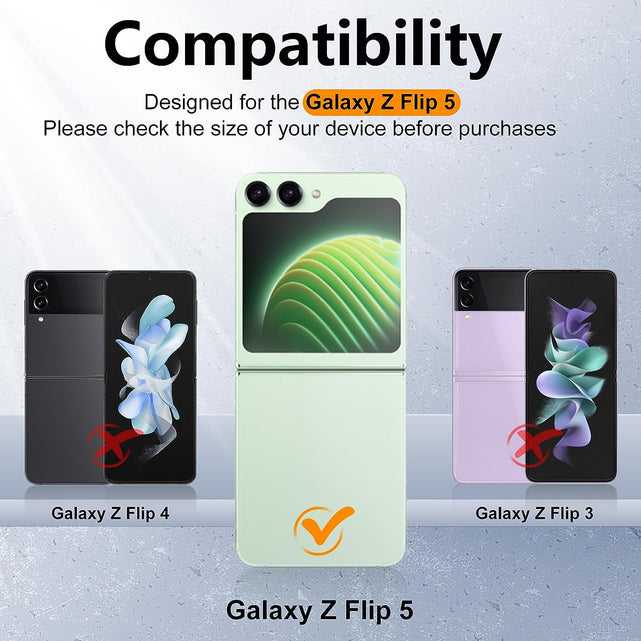 Redpepper Z Flip 5 Cover Nera Sottile in TPU