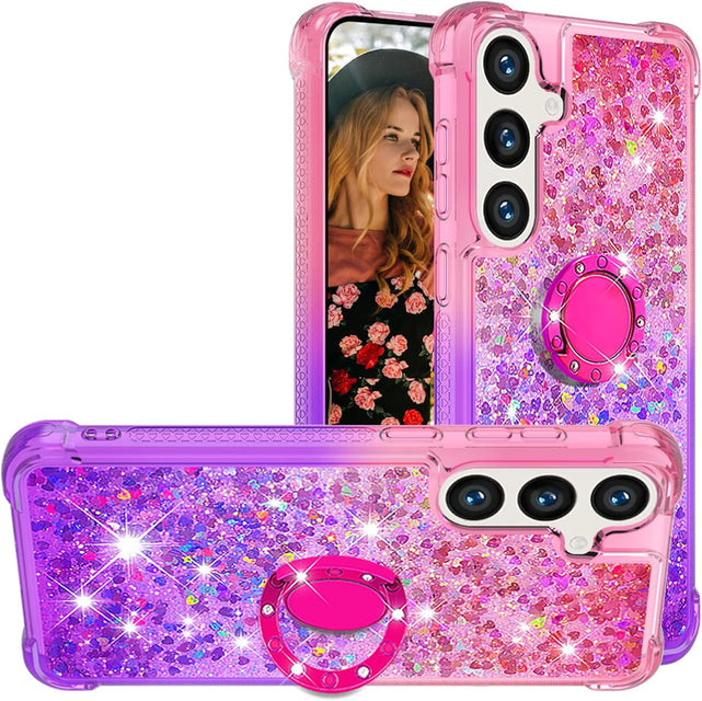 Redpepper Galaxy S25 Plus cover glitter liquida rosa