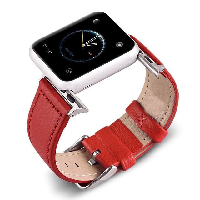 Redpepper Cinturino pelle Apple Watch 42mm 38mm fibbia marrone