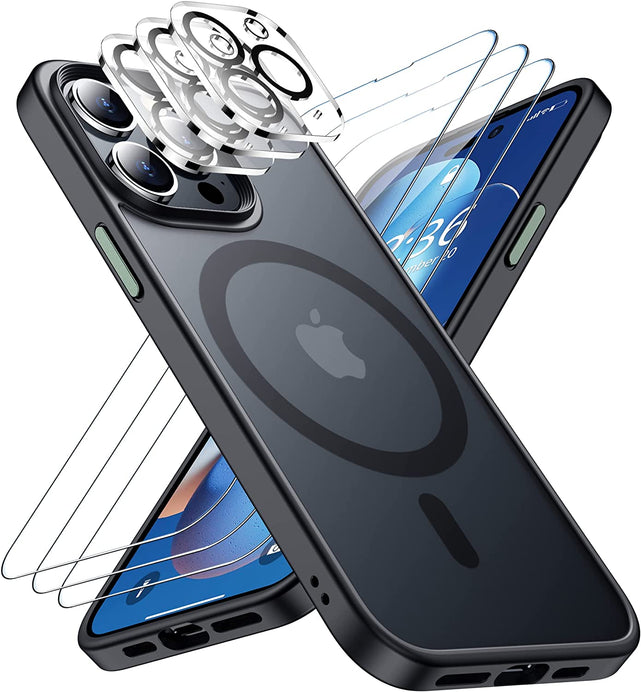 Redpepper iPhone 14 Pro Custodia Sottile Nera Opaca Antiurto