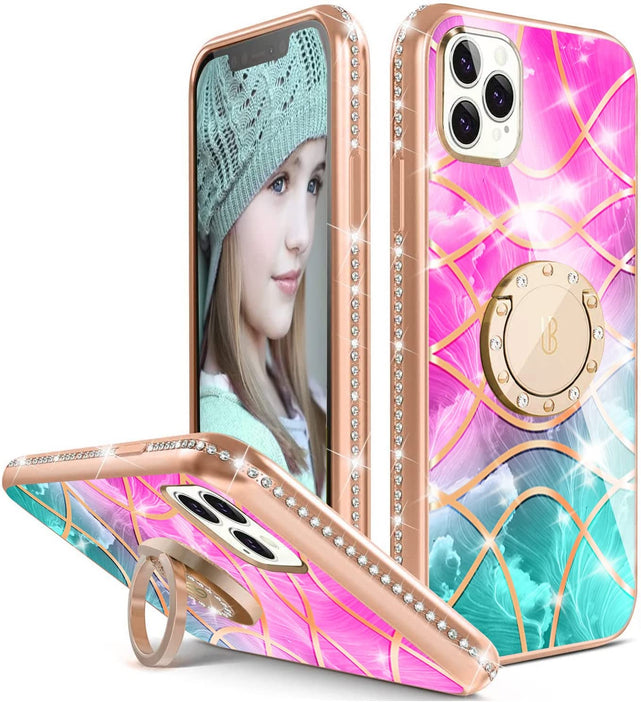 Redpepper Apple Cases iPhone 13 Pro Max cover glitter con anello