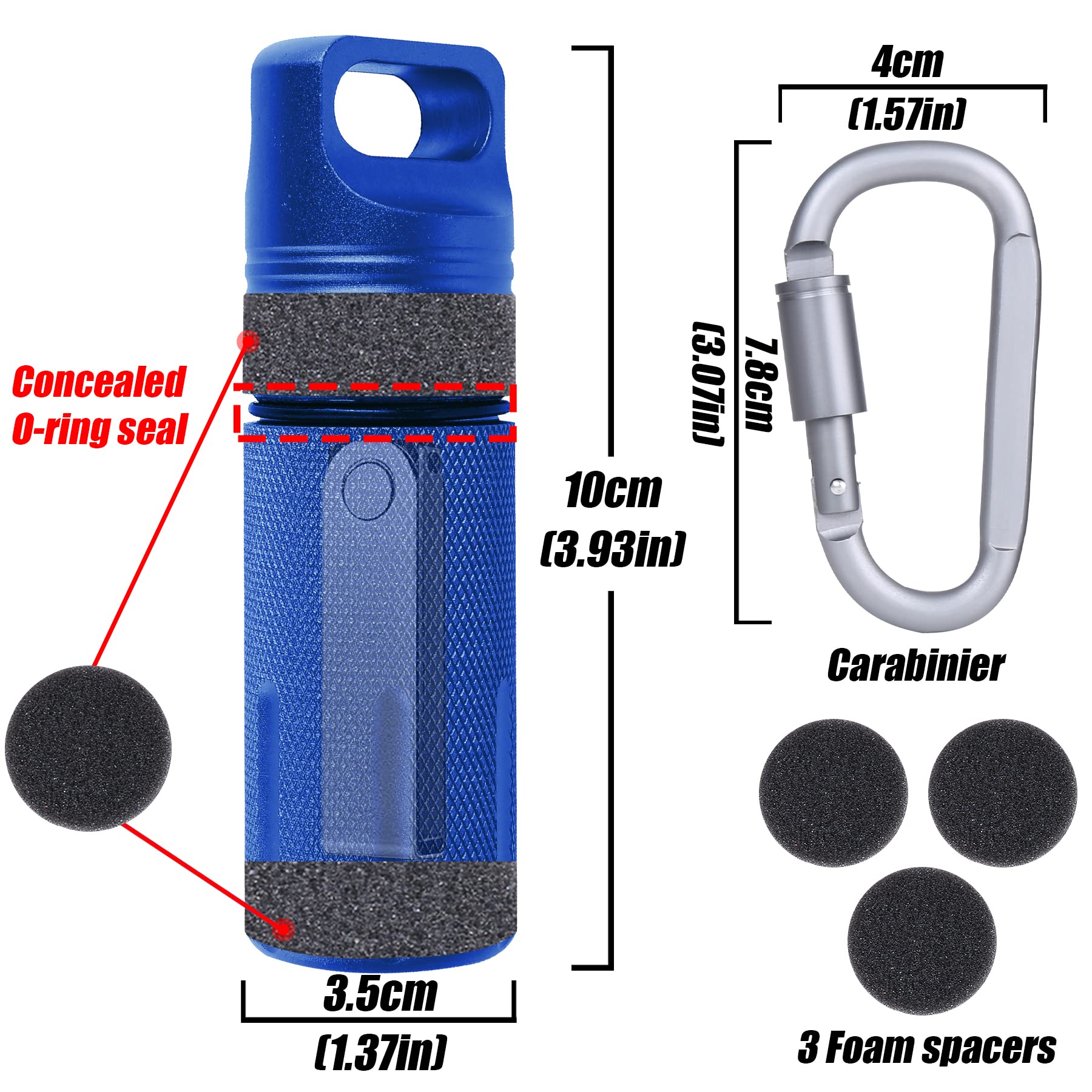 Aenllosi SSD Case custodia alluminio Ledger Nano S blu antiurto