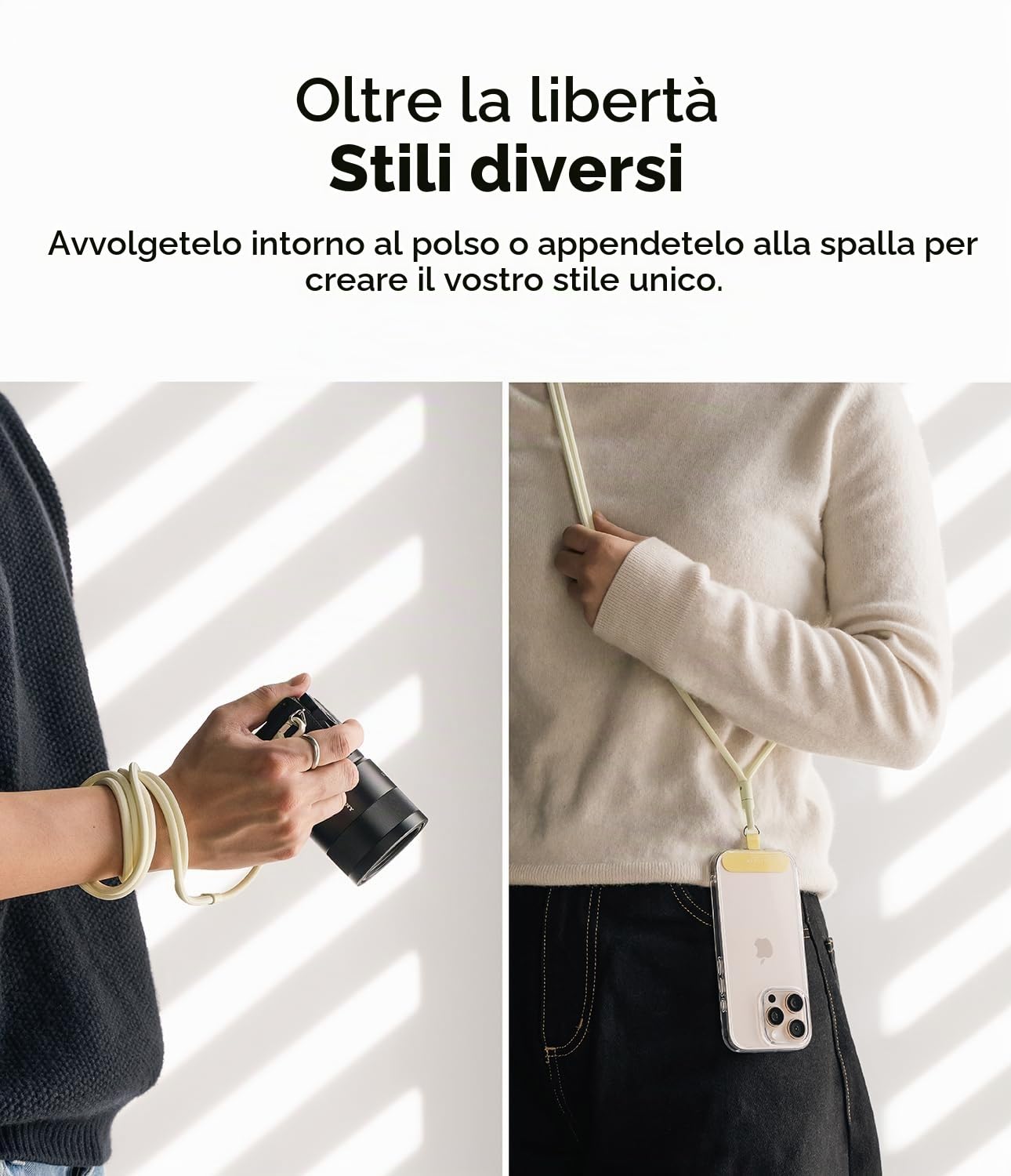 Ringke Strap Holder Link Flow tracolla Butter Yellow