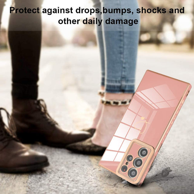 Redpepper Galaxy S21 Ultra Cover Rosa Placcata TPU