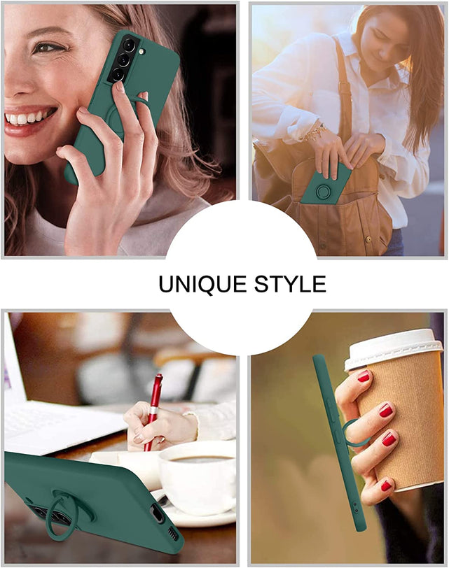 Redpepper Galaxy S22 Cover Anello Silicone Verde
