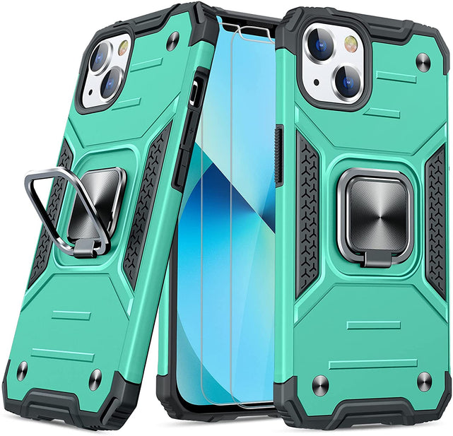 Redpepper iPhone 13 Cover Antiurto con Anello e Vetro