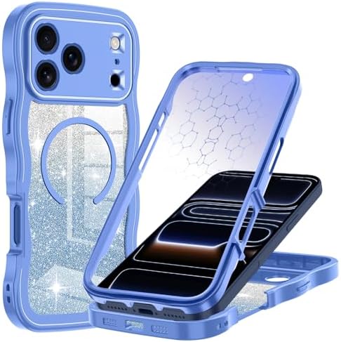 Redpepper iPhone 18 Pro Max Cover Glitter Magnetica con Vetro