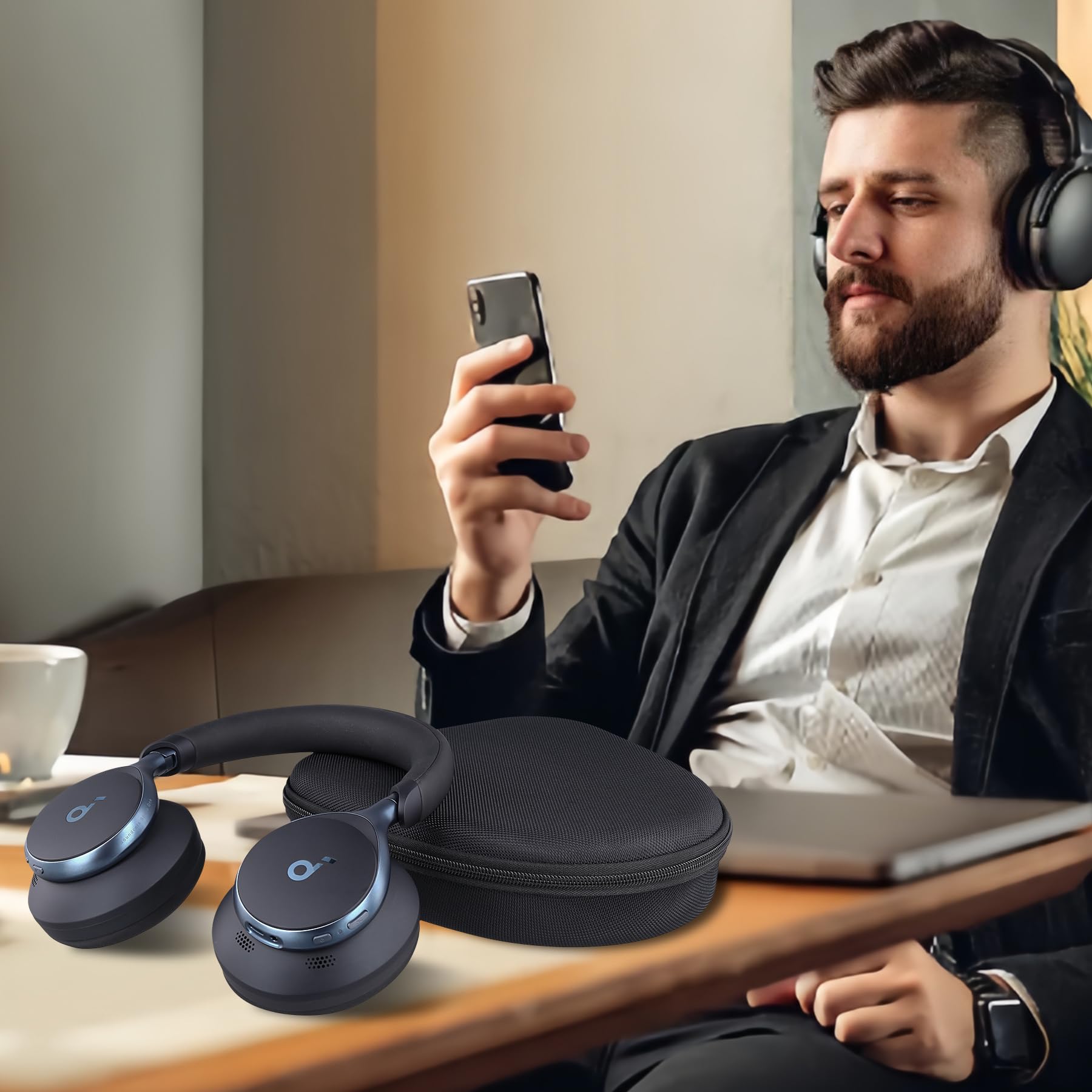 Aenllosi Headphone Case custodia Soundcore Space One EVA nera