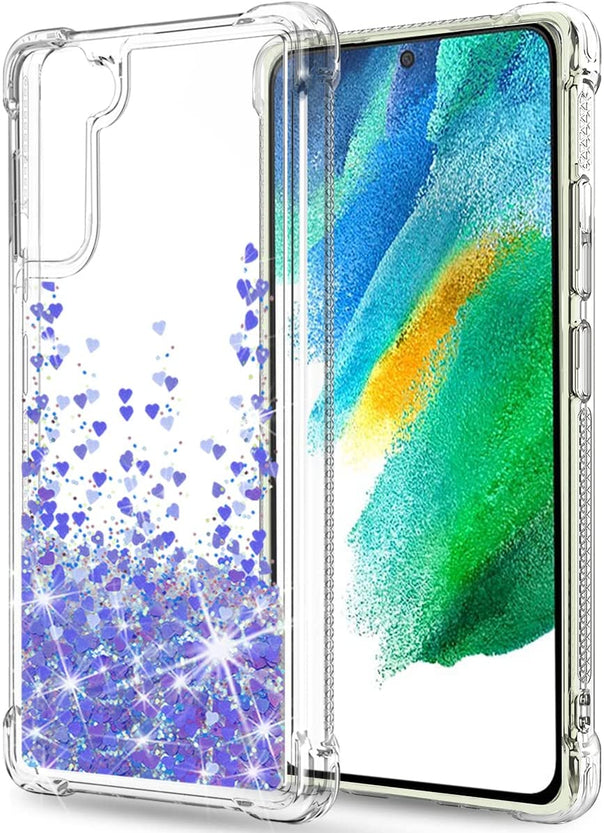 Redpepper Galaxy S22 Cover Glitter Liquida Trasparente TPU