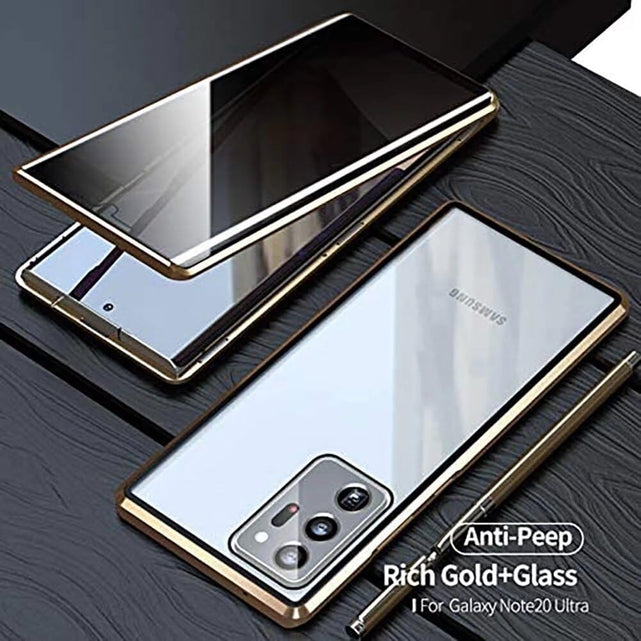 Redpepper S25 Ultra Cover Magnetica privacy vetro 9H oro