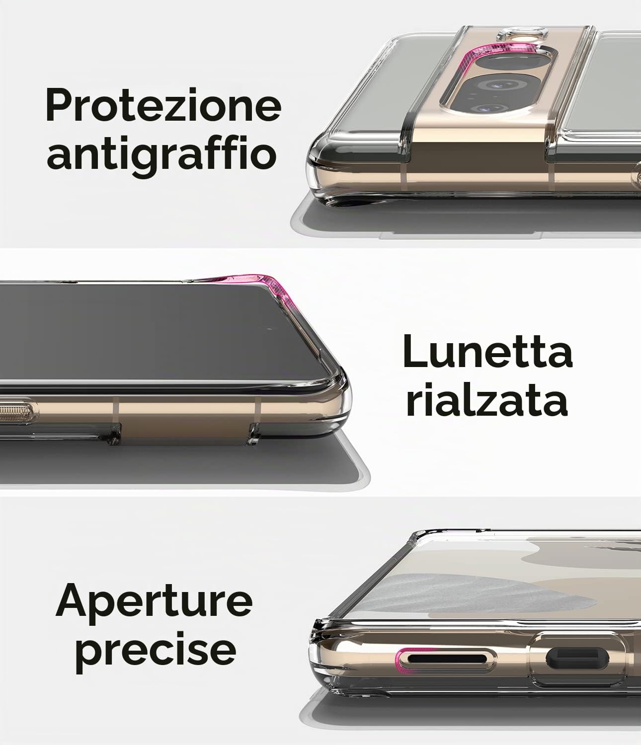 Ringke Fusion Cover Pixel 7 Pro Clear Trasparente Antiurto