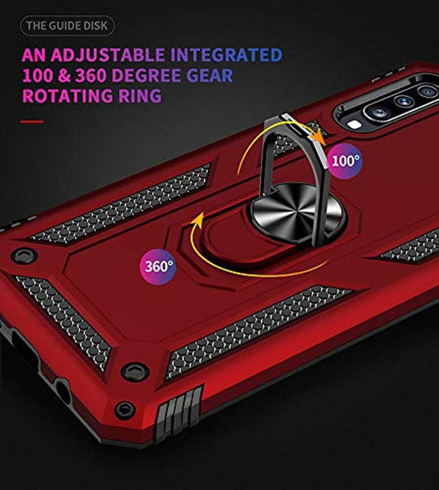 Redpepper Galaxy A70 Cover Antiurto Rossa con Anello